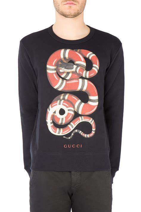 felpa gucci con serpente e con cappuccio|Tute Sportive Eleganti Uomo .